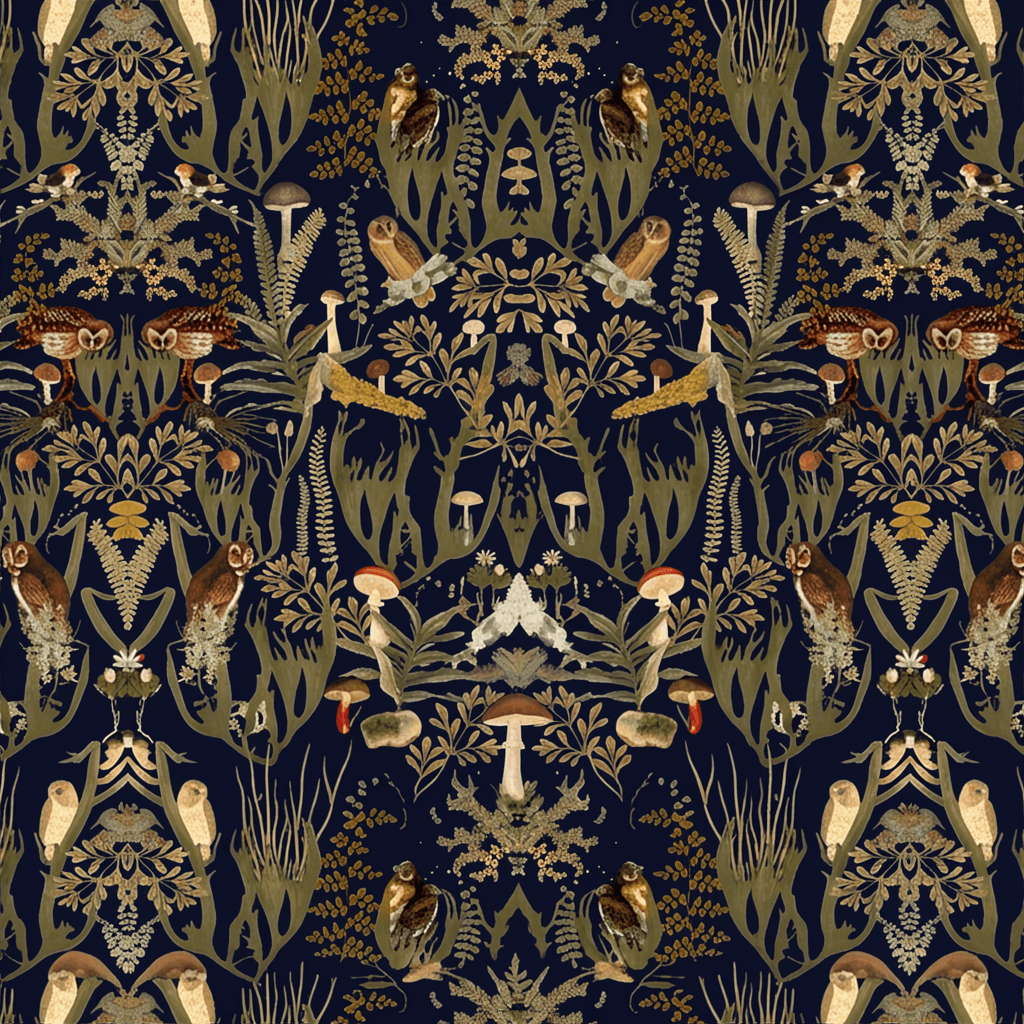 Full PBR Material of the wallpaper pattern extracted from a room photo